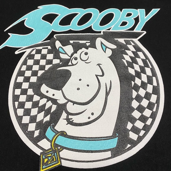 Scooby Doo Checkered Juniors T Shirt Black Size L NEW NWT - Picture 7 of 12